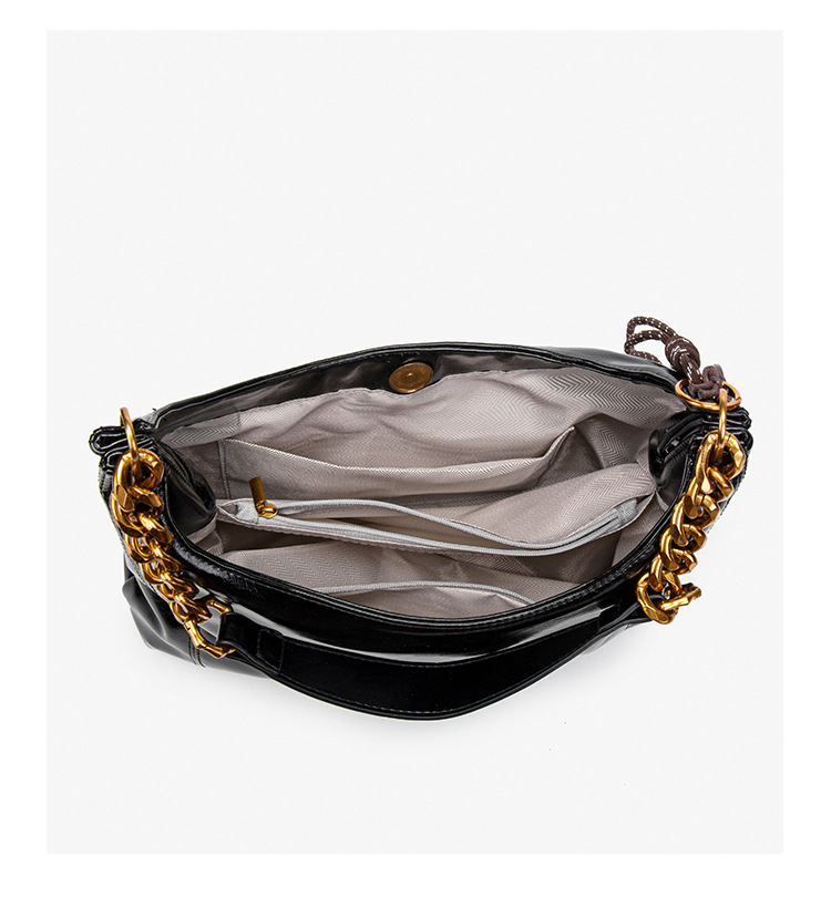 High End Women's Tote Bag Large Leather Shoulder Bag With Chain_voghion.com