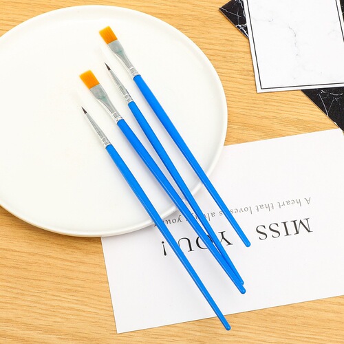Student DIY oil paint brush hook line pen kindergarten art nylon hair paint brush row plastic hair nylon hook line pen