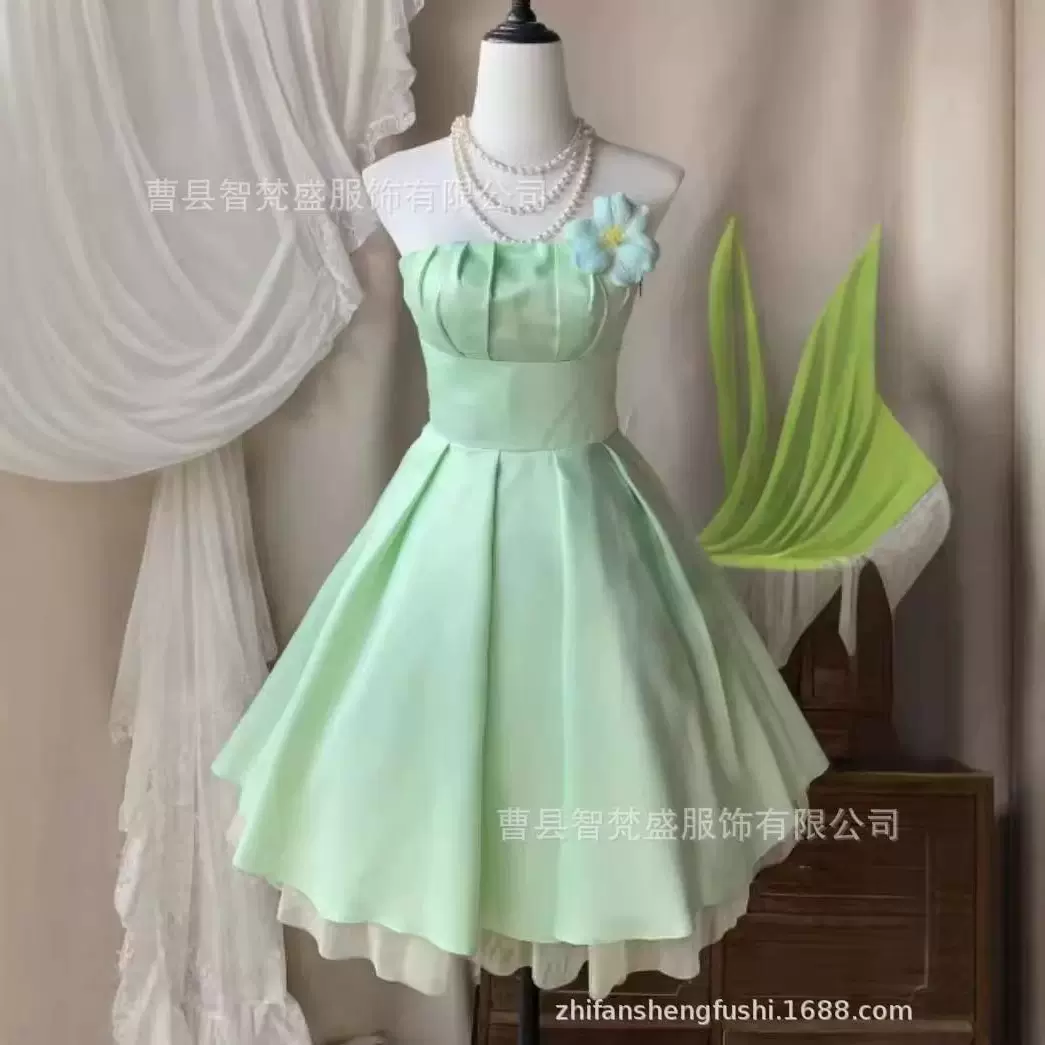 预付定金新款吊带连衣裙婚礼派对吊带礼服花朵公主裙花童连衣裙