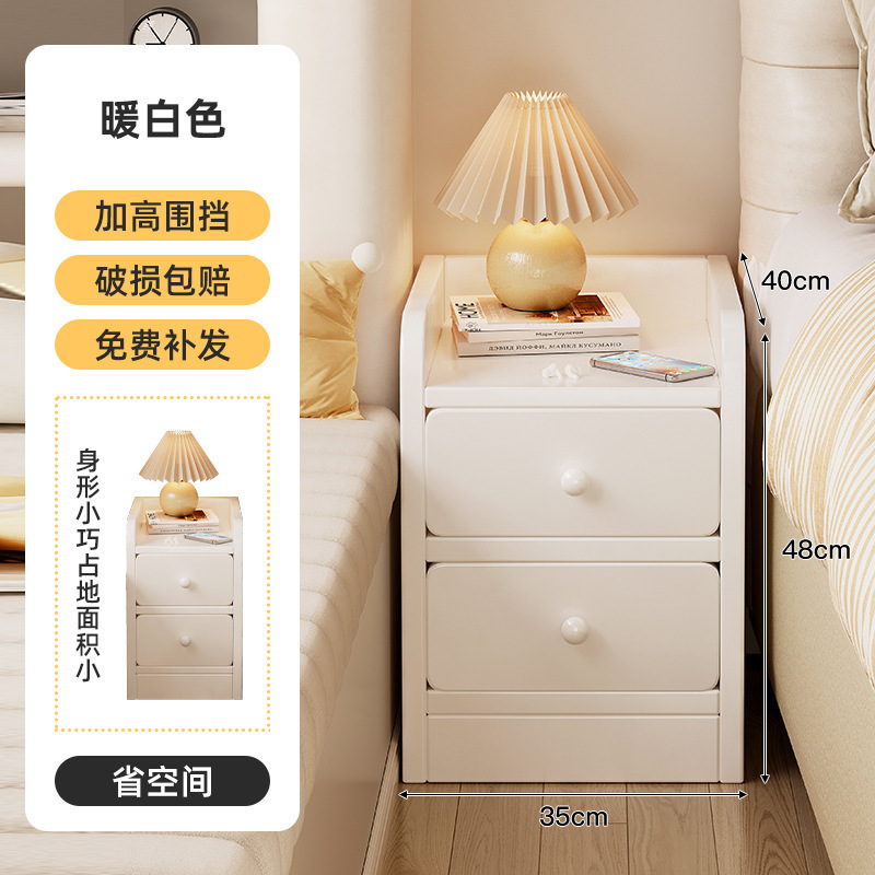 Mesita de noche para casas de alquiler, estante simple, moderno, pequeño y simple, armario de ranura ultra estrecho, armario lateral, armario de almacenamiento de dormitorio