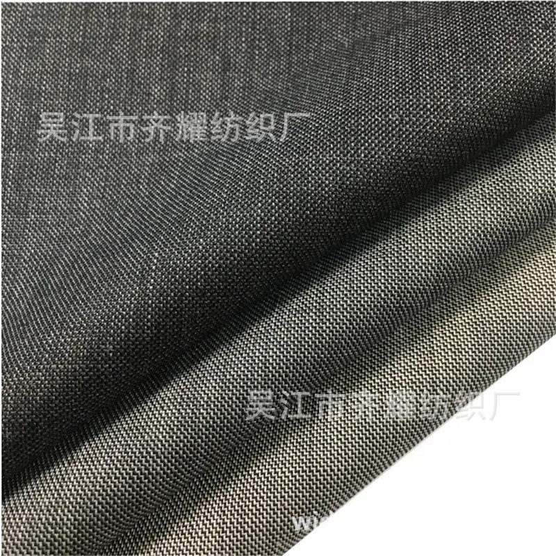 TR弹力布涤粘仿毛休闲面料梭织混纺板丝呢高弹丝TR弹力斜纹布