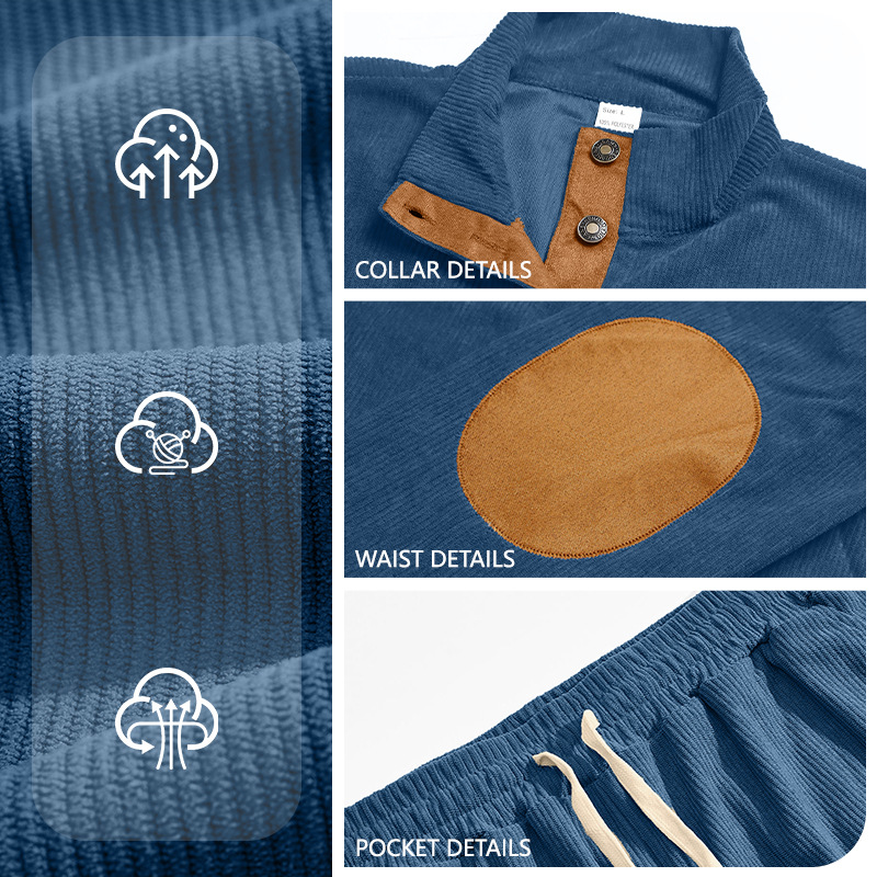 Conjunto de Sudadera y Pantalón de Trabajo para Hombre de Poliéster para Uso Diario
