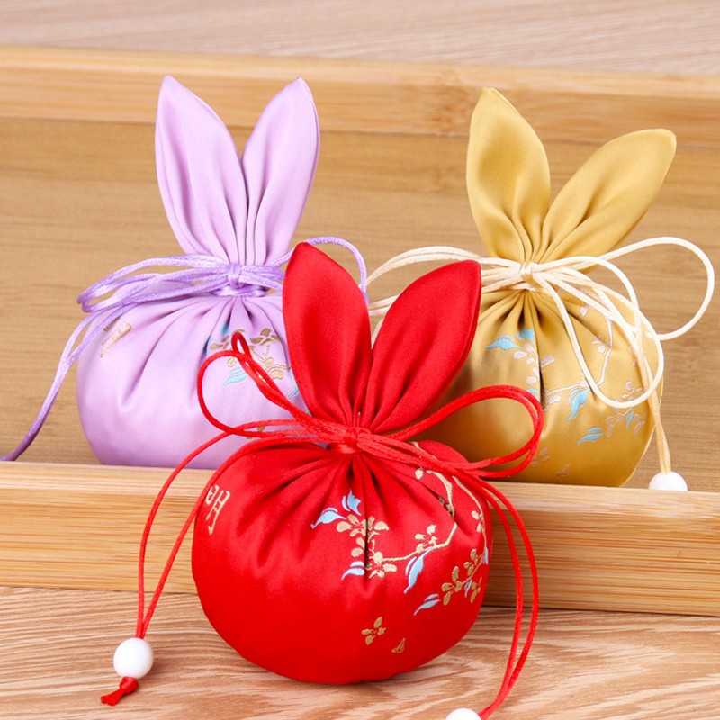 Dragon Boat Festival bolsa de joyería bolsa de aromaterapia bolsa tejida bordada bolsa de loto Zen estilo chino tradicional estilo antiguo brocado bolsa vacía