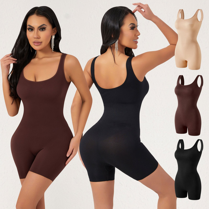 New Style Body-Shaping Jumpsuit Women's Seamless Abdomen-Tinting Waist-Gathering Chest-Prop Body-Shaping Body-plus size Base-Shaping Tut
