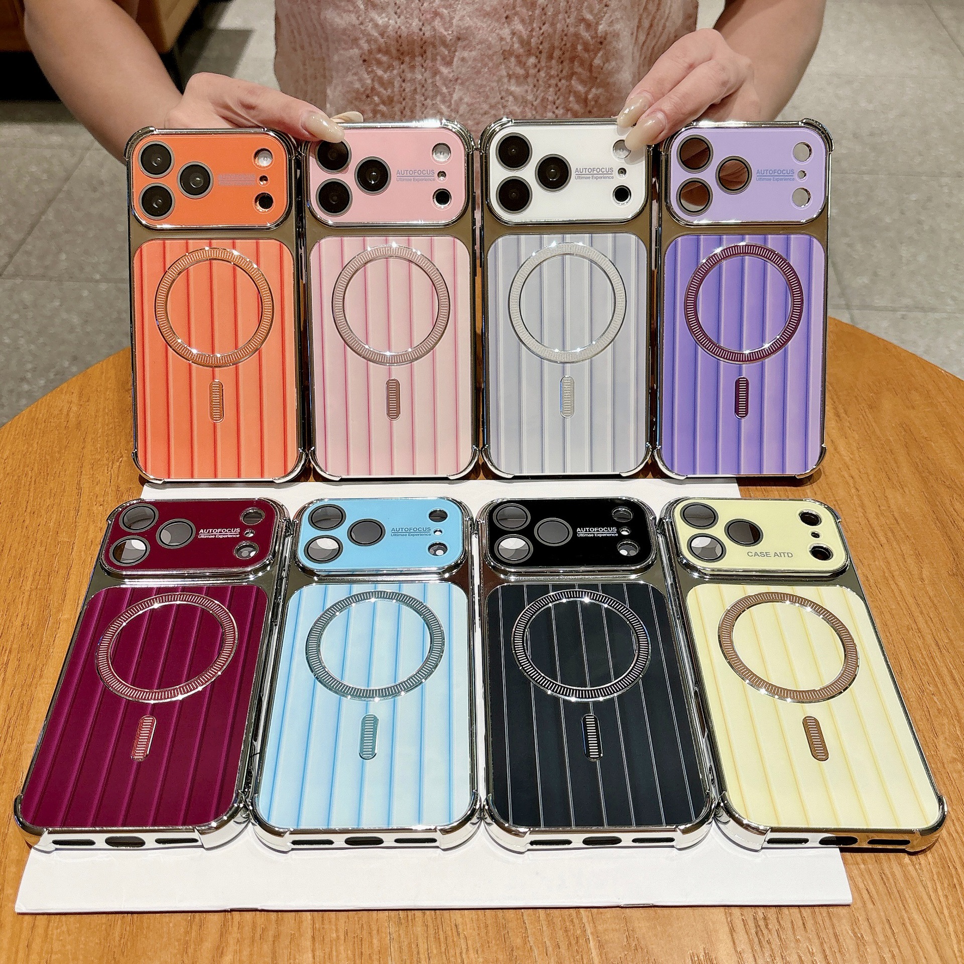 Funda Magnética Tipo Maleta para iPhone 18 Pro Max, Silicona, Anticaídas