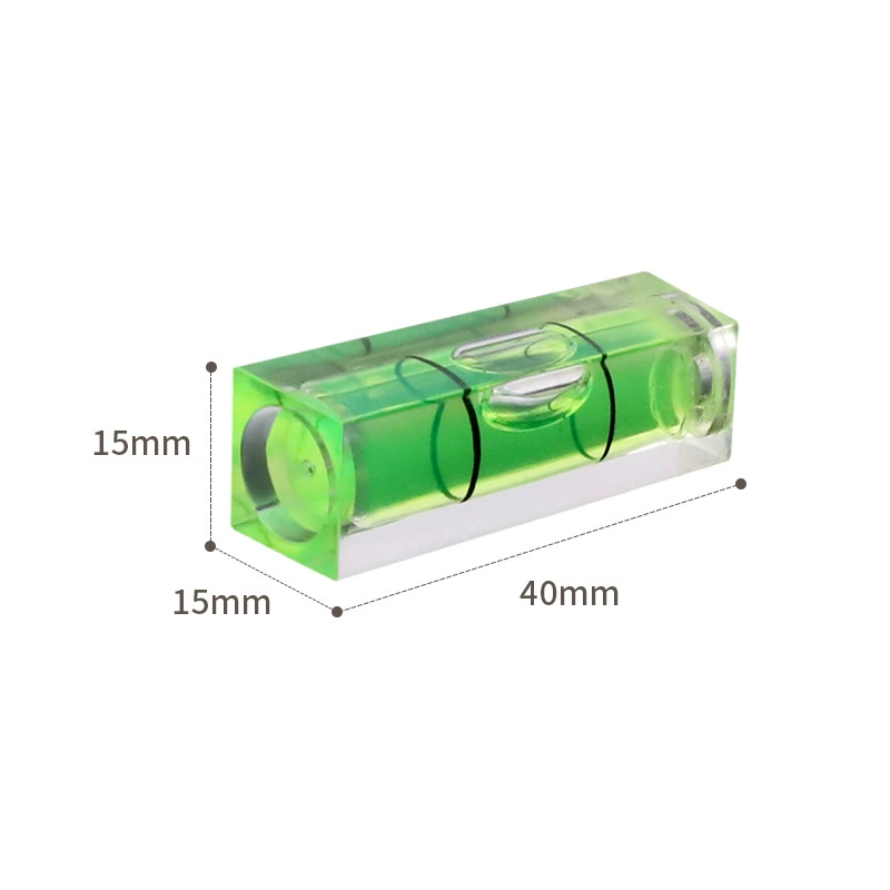 15*15*40 Акрил пластиковый квадратный горизонтальный инструмент для горизонтальных пузырьков квадратный горизонтальный шарик для измерения стола