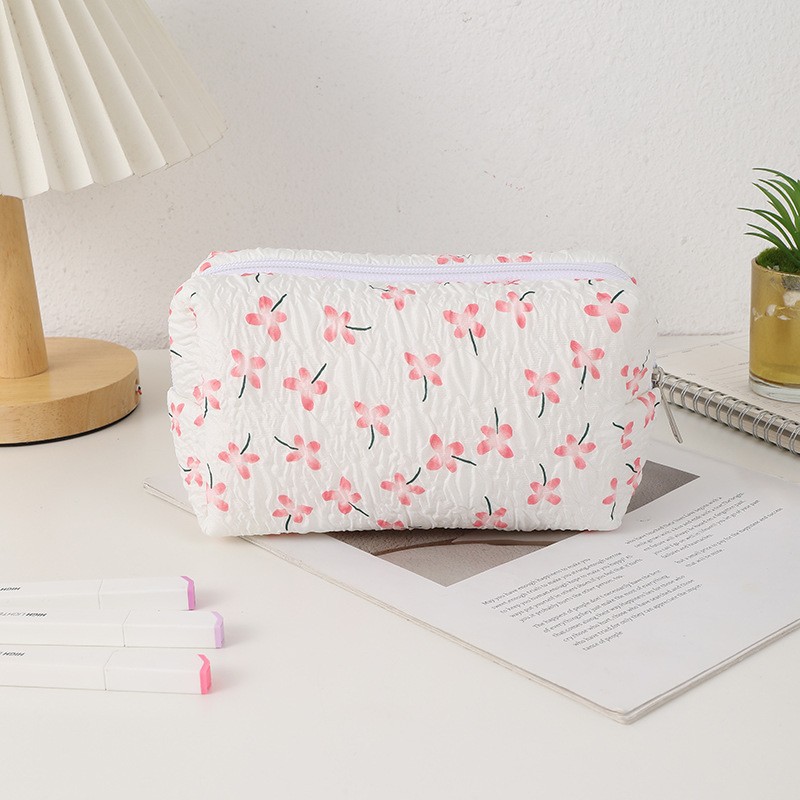 42g Weight Pencil Case Stationery Type 1 Piece Quantity Class, Learning, School Occasion Polyester Material Ditsy Floral Pattern Cute Style 1 Piece Ditsy Floral Class Learning School Polyester Cute Pencil Case 7