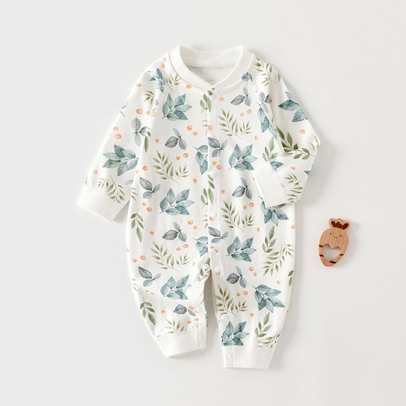 新生婴儿衣服a类纯棉连体衣初生宝宝春秋四季哈衣爬服一件代发