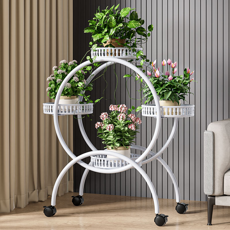 흰색 - 대담하고 두꺼워진 세면대 4개 [무료 범용 바퀴]