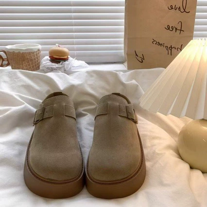 Ретро с толстой подошвой Bakenbao половина тапочек женский 2024 новый осенний рост