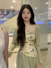 绿色新中式国风禅意连衣裙子女夏季2025新款早秋穿搭一整套装长裙