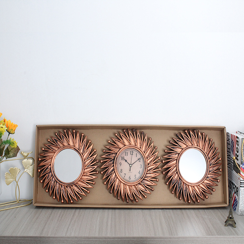 Reloj de pared europeo/americano moderno simple, reloj triple decorativo, reloj de cuarzo creativo de moda para sala/comedor