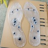 Transparent sports breathable insoles suitable for men and women, medical magnetic silica gel massager, 8 pieces