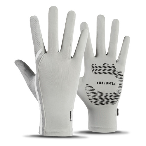 Summer men's sun protection gloves women's summer outdoor cycling sports fishing anti-UV men's non-slip breathable and quick-drying