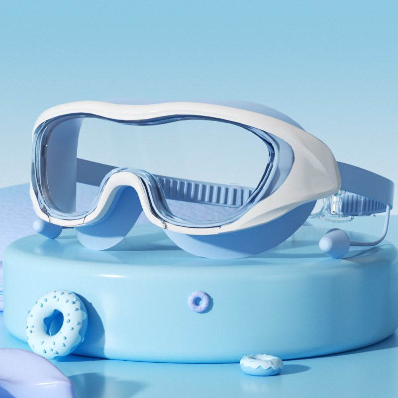 Set de Gafas y Gorro de Natación para Niños de PC Anti-empañante e Impermeable
