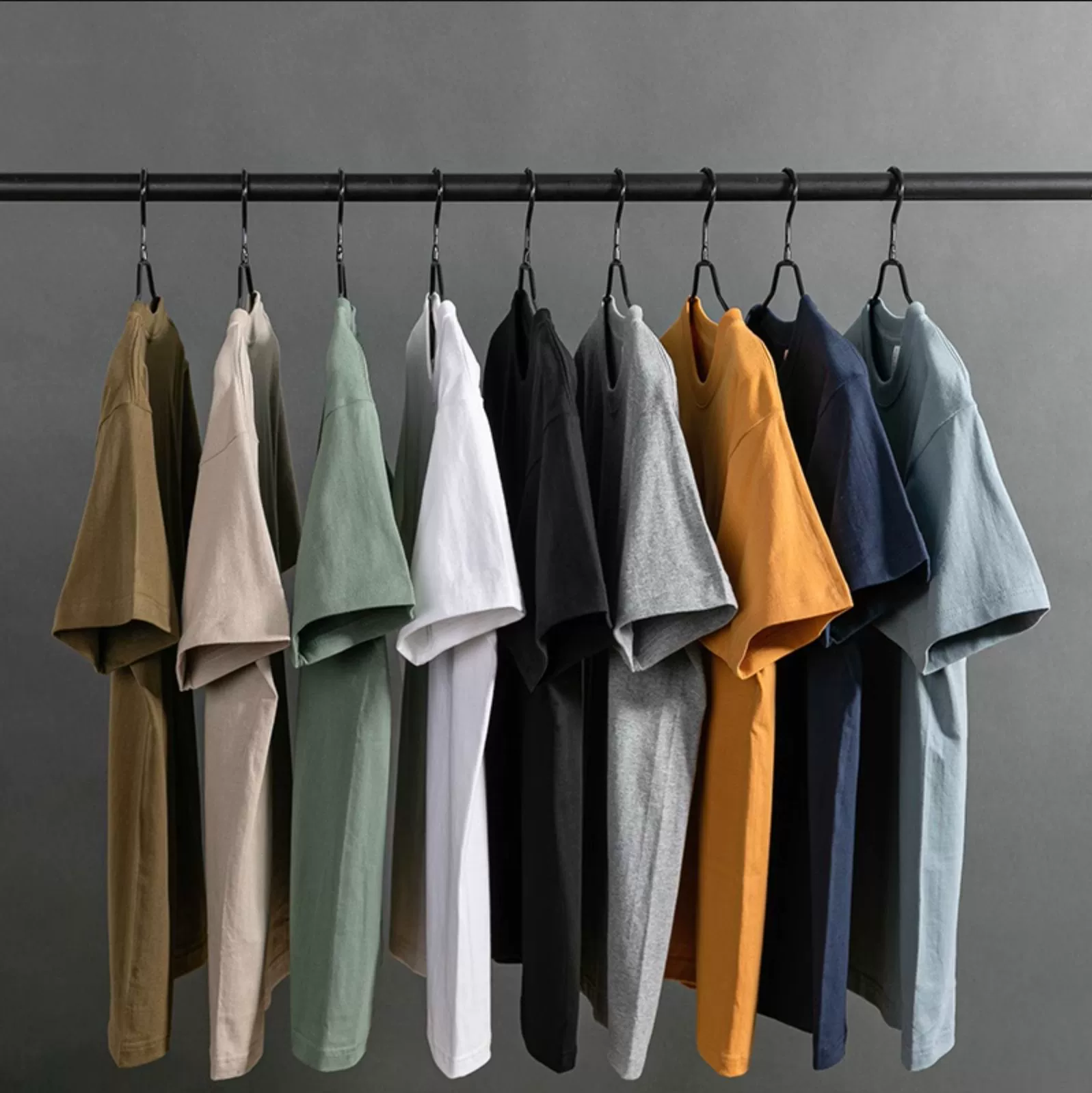 Трансграничная в наличии, тяжелая Мужская футболка из чесаного хлопка с заниженными плечами 260 г, однотонная свободная с круглым вырезом, коротким рукавом, мужская и женская до локтя