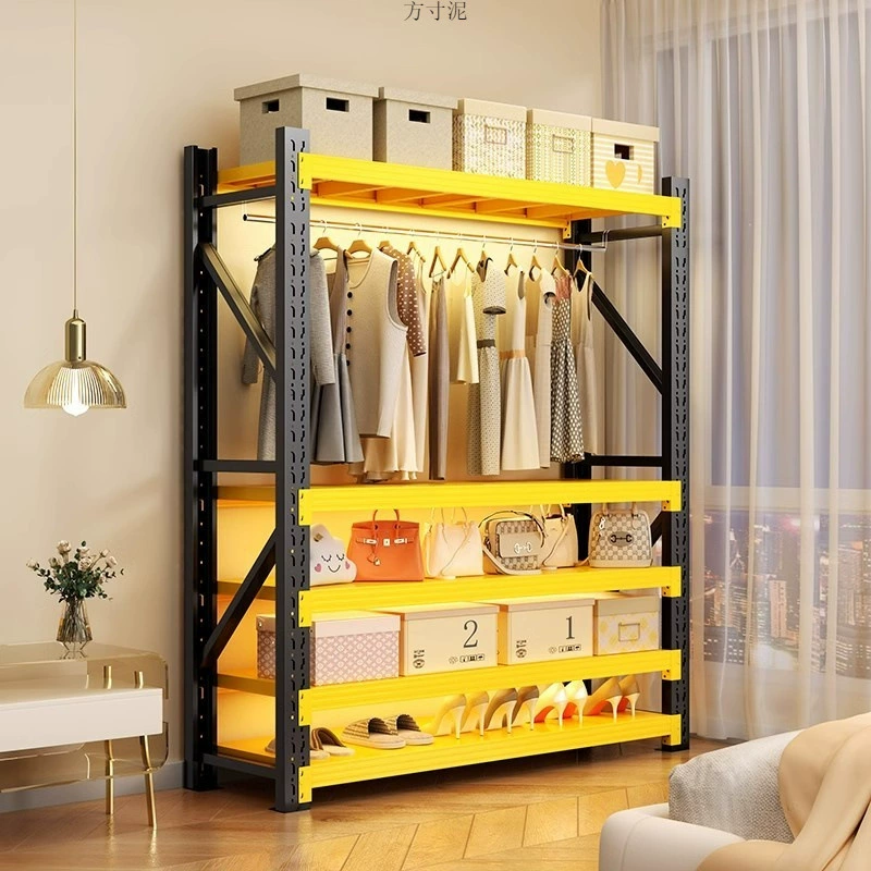 Полки для спальни, шкаф, открытая вешалка для одежды, простая сборка, аренда, многоярусная стойка для хранения, полки для одежды