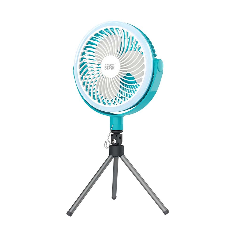 Winning star transfronterizo de 8 pulgadas Sanye Type-C/USB pequeño y fácil de llevar con luz LED ventilador eléctrico de escritorio