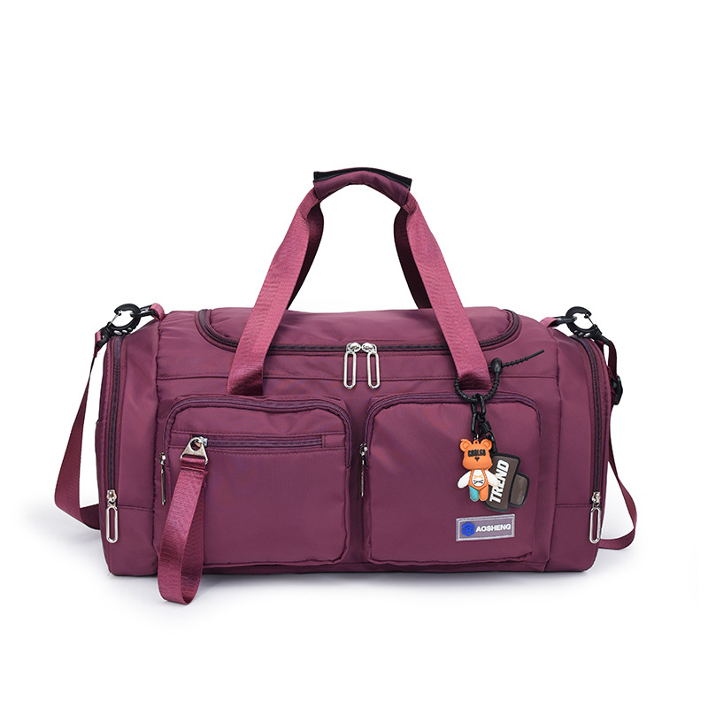 Bolsa de fitness de gran capacidad para viajes transfronterizos, modelo nuevo 2025, bolsa de viaje de corta distancia, bolsa multifuncional con separación de seco y húmedo, bolsa de equipaje compartimentada