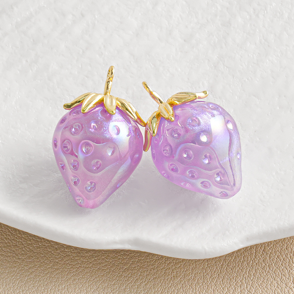 Nuevo colgante de fresa Ice Beauty de Heidi, cadena para teléfono, llavero, colgante DIY, materiales para accesorios de joyería