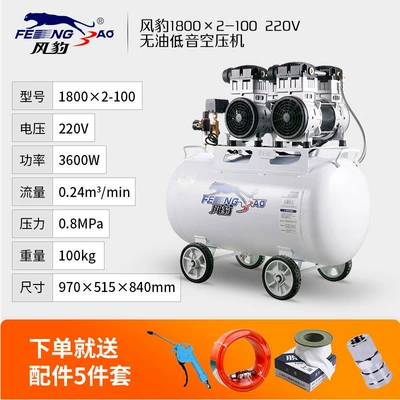 Fengbao Air Compressor Shanghai: Hava kompressorları - oil-free-1800x2-100220v-100l-3600w