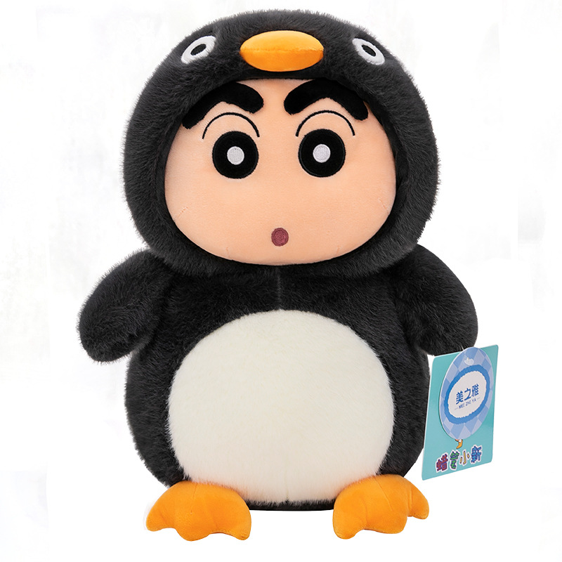 Nuevo y auténtico lápiz de disfraz pequeño nuevo muñeco lindo pingüino pequeño nuevo juguete de peluche muñeca regalo de cumpleaños