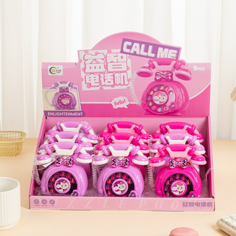 Simulation Cartoon Fun Telephone Girl Play House Baby Educational Children's Toys Gifts Wholesale Park Stall Simulation Cartoon Fun Telephone Girl Play House Baby Educational Children's Toys Gifts Wholesale Park Stall