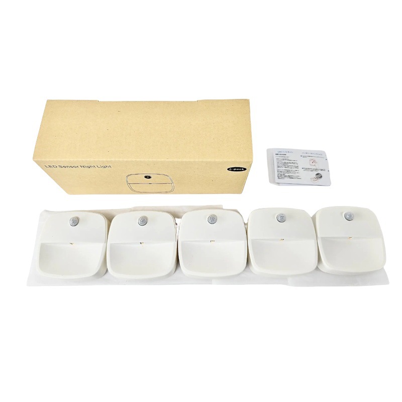 Luz nocturna con sensor de cuerpo humano, luz nocturna para baño, pasillo, luz nocturna con sensor enchufable, superventas transfronterizo