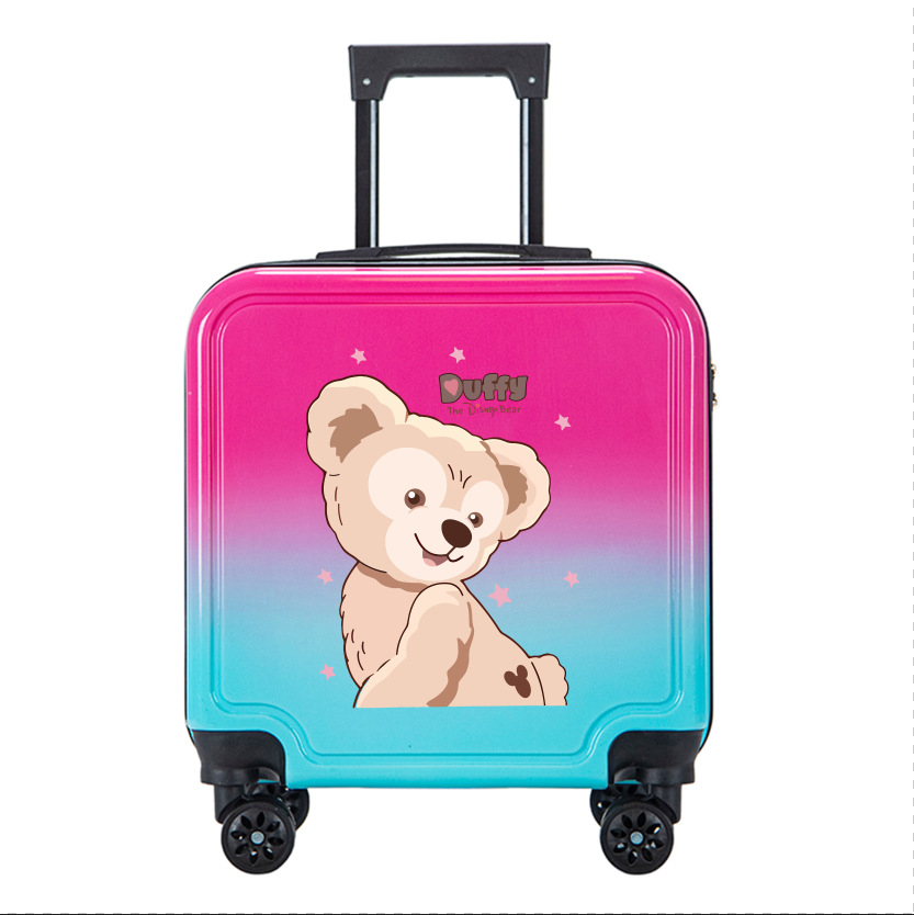 핑크 푸른 그라디언트 다크 브라운 곰