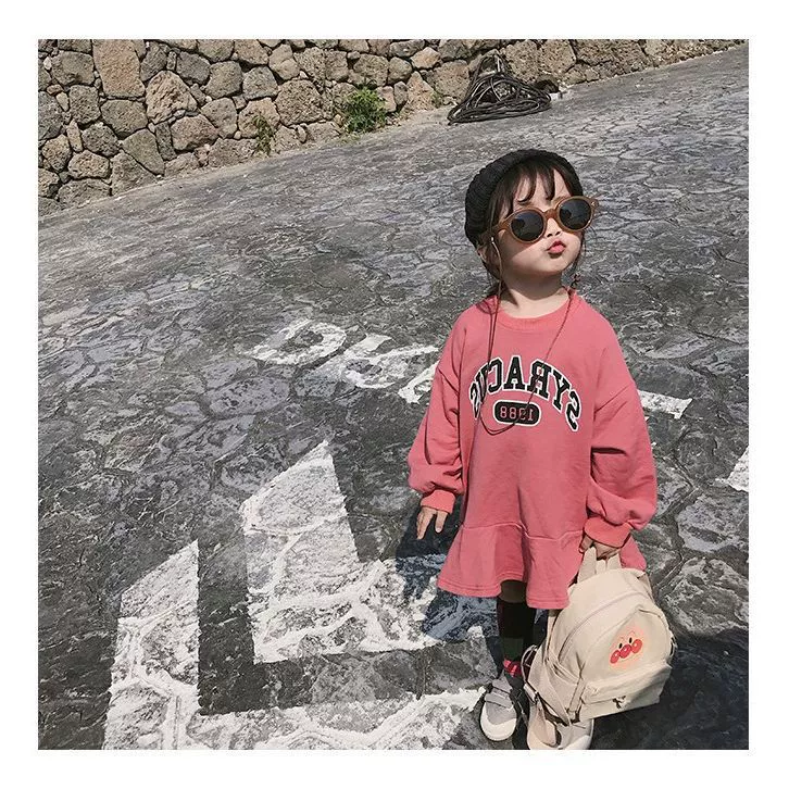 Свитшот, осеннее платье, oversize, детская одежда, для 3–8 лет