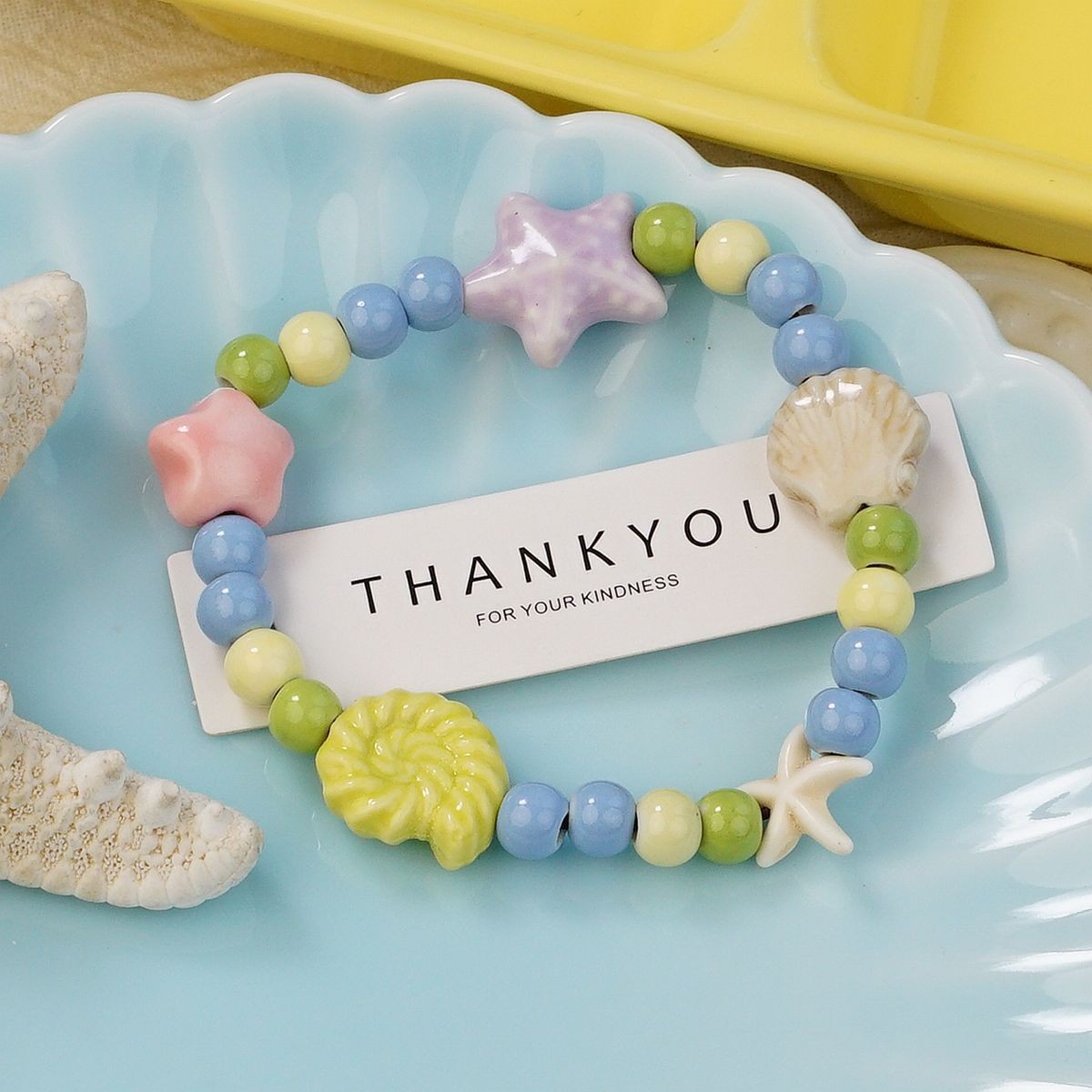 Jingdezhen pulsera de cerámica de verano mujer alta sensación galletas serie de gatos nicho diseño universal pulsera alta sensación