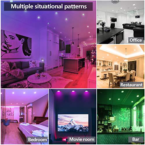 국경 LED 디밍 다운 라이트 낙서 다채로운 스마트 조명 RGB 음성 듀얼 모드 임베디드 천장 조명