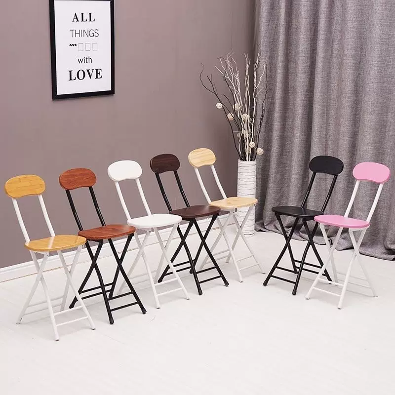 折叠椅子家用餐椅凳子靠背椅培训椅折叠圆凳学生宿舍椅简约电脑椅