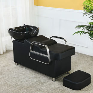 Factory Outlet High-end Hair Salon Ceramic Water Punch Net Red Half-lying Barber Shop Special Shampoo Bed Simple Hair Salon