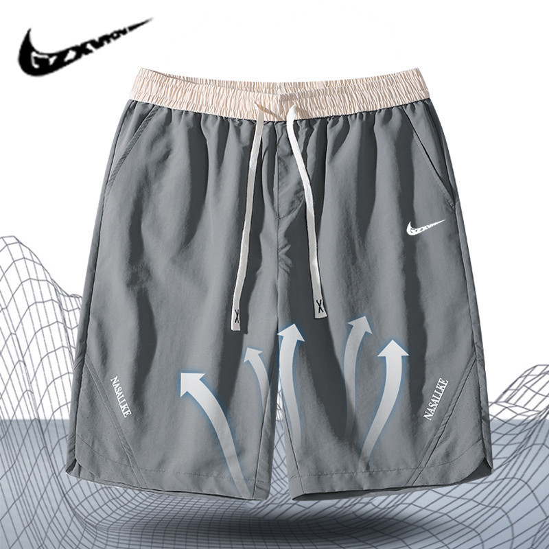 Cross-Border Foreign Trade Men's Running Shorts for Summer, Quick-Dry Breathable Ice Silk Shorts for Outdoor Sports and Casual Wear, Loose Fit