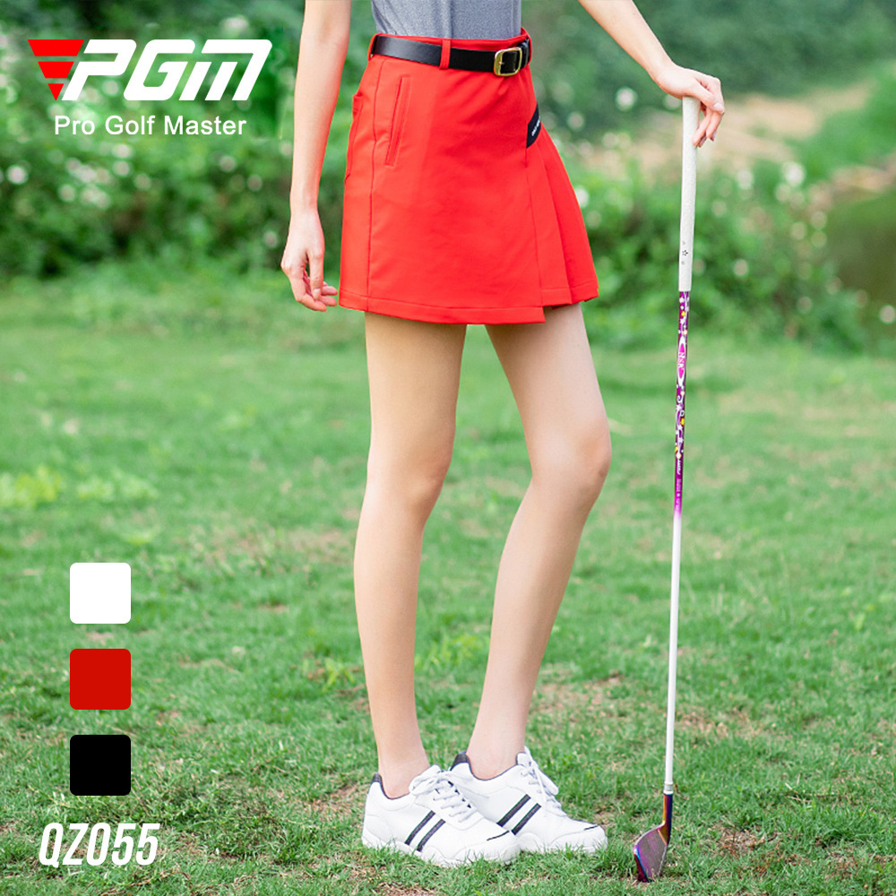 Váy golf nữ ngắn xếp ly thể thao mùa hè — Váy xếp ly nữ QZ055 [màu đỏ], Váy xếp ly nữ QZ055 [màu trắng], Váy xếp ly nữ QZ055 [màu đen]