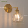 Japanese retro brass modern Scandinavian sconce for bed for gazebo for bathroom, green front headlights for mirror