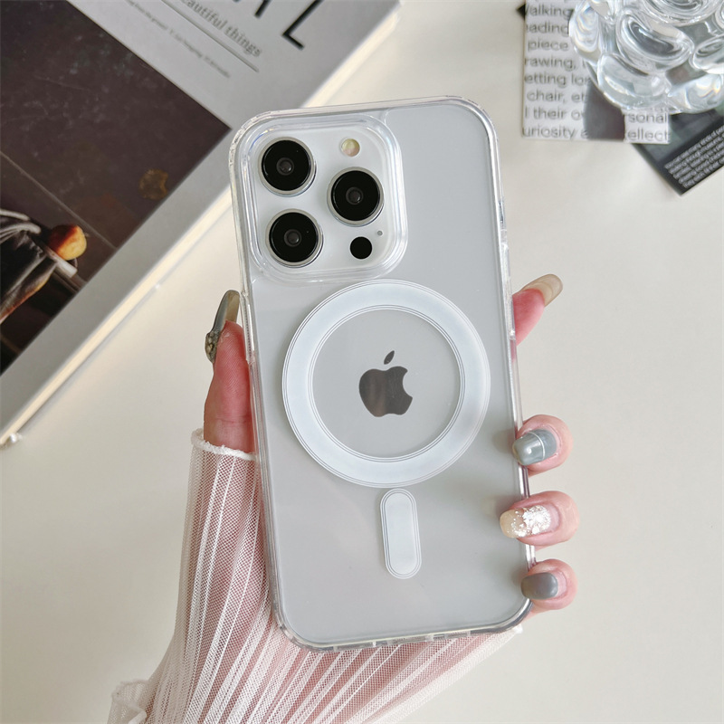 iphone15Pro Magsafe magnetic phone case transparent 12 drop-resistant for Apple 14Pro protective case SE iphone15Pro Magsafe magnetic phone case transparent 12 drop-resistant for Apple 14Pro protective case SE