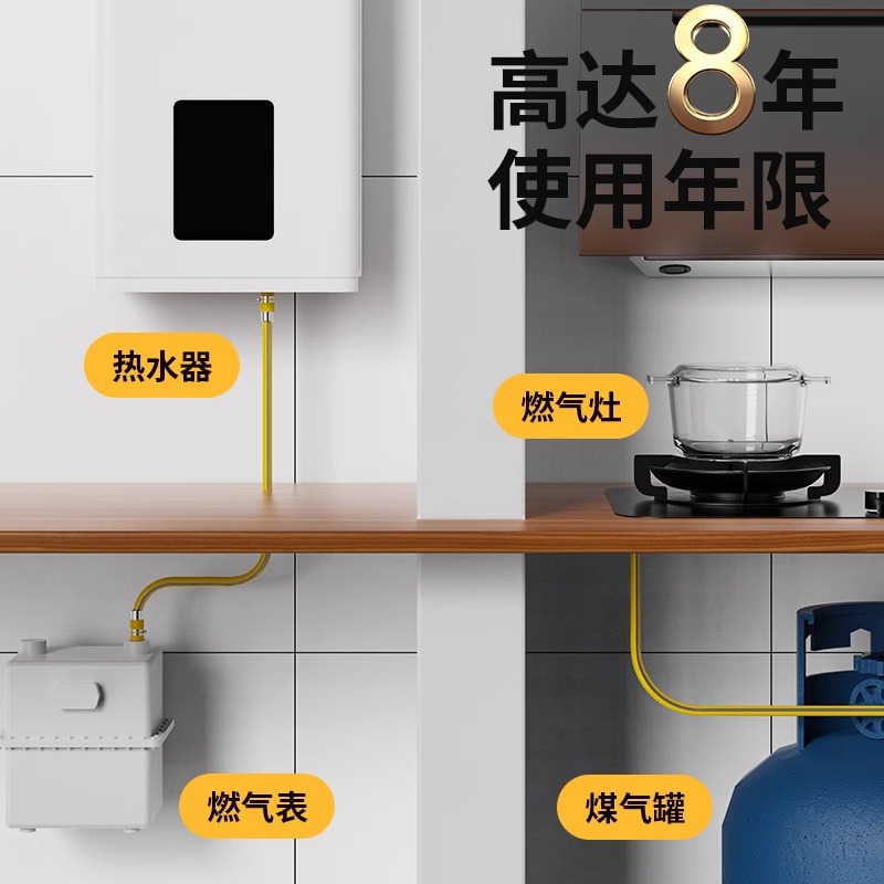 Gas pipe hose gas pipe high pressure explosion-proof natural gas liquefied gas pipe gas stove gas tank metal connection