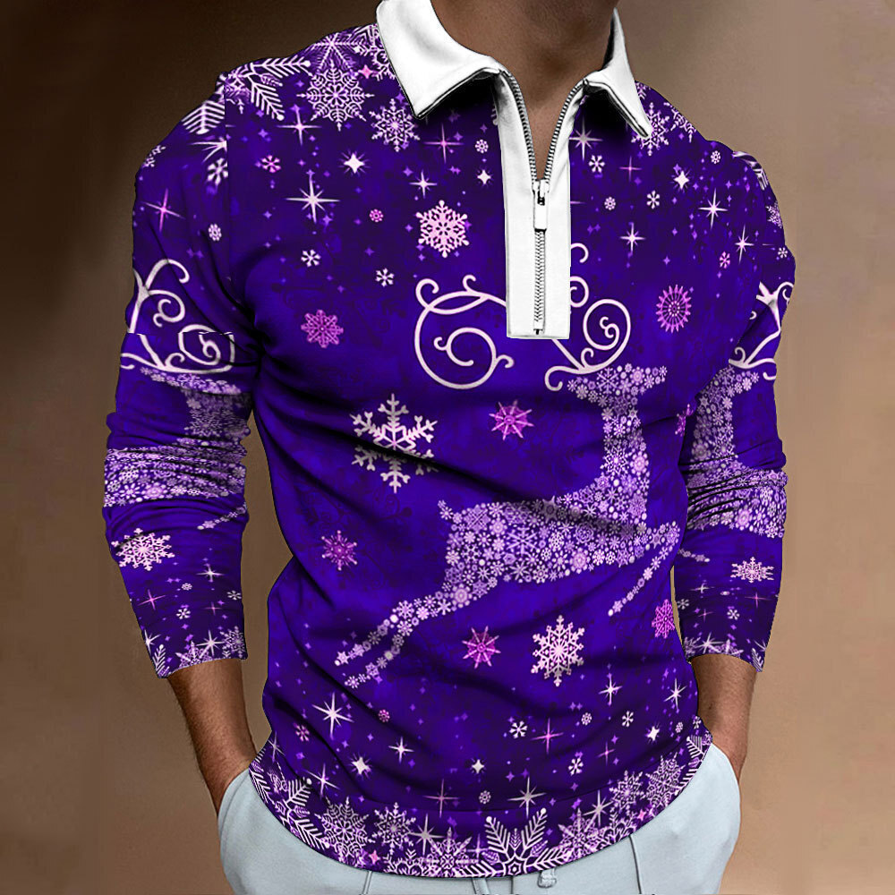 Amazon Independent Station Foreign Trade 2024 Nuevo estilo casual salvaje étnico de manga larga con cremallera POLO MB14