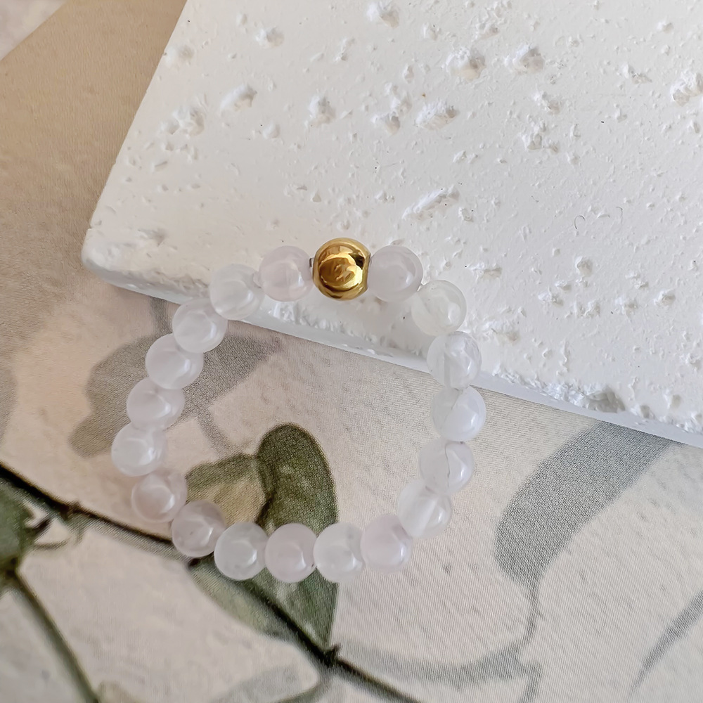 8g Weight Rings Classification Adjustable Ring Size 1 Piece Quantity Casual, Daily Occasion natural stone Material Color Block Pattern Women's Gender Beaded Design Simple Style Style Simple Style Color Block Natural Stone Beaded Rings 9