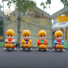 汽車擺件車載車用香水太陽能搖擺鼓手車內飾品擺件裝飾用品大全