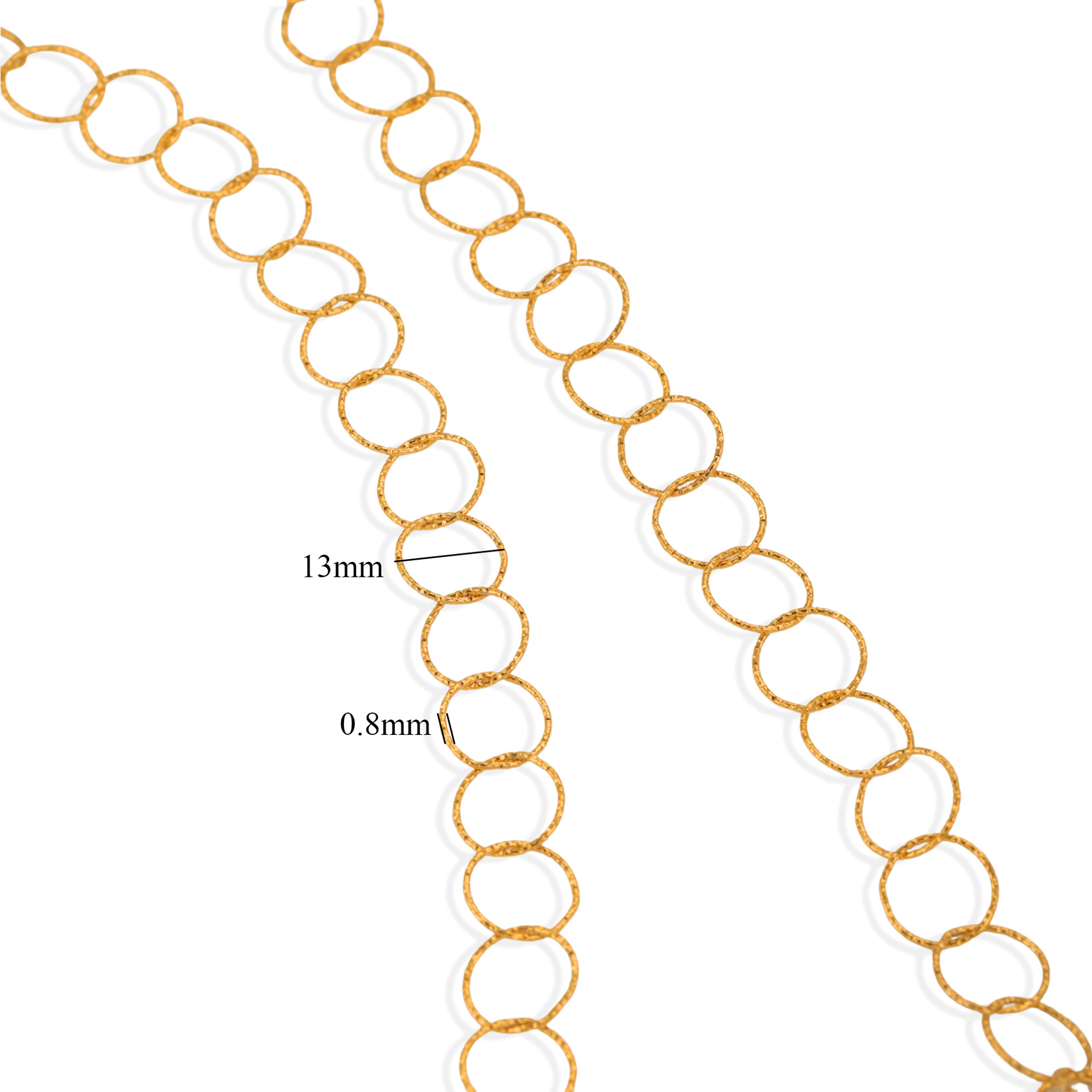 Europa y los Estados Unidos transfronterizos simple gran cadena chapado 18K oro real coreano cadena hecha a mano diy joyería accesorios collar pulsera