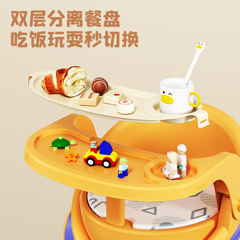 Silla de comedor para niños, silla de sofá multifuncional para bebés, silla de llamada para bebés, silla trasera, taburete de dibujos animados de plástico para el hogar al por mayor