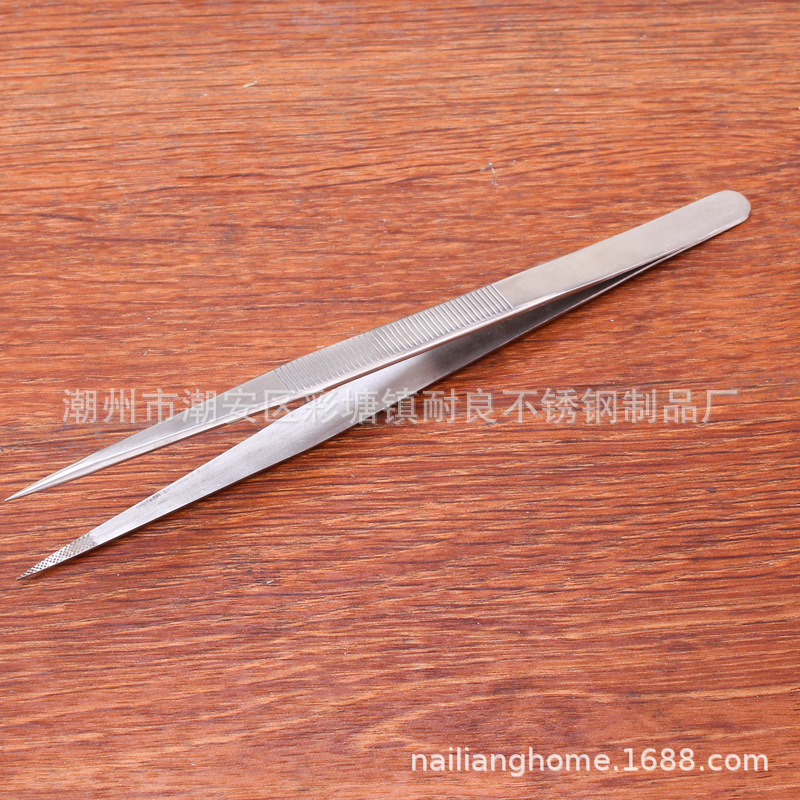 不锈钢可调节宝石专用夹 带锁加长防滑镊子钻石珠宝镊子