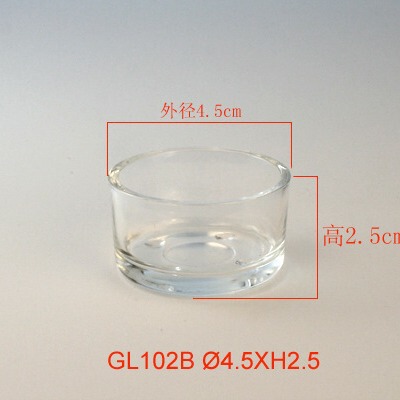 Glass candle for St. Valentine's Day