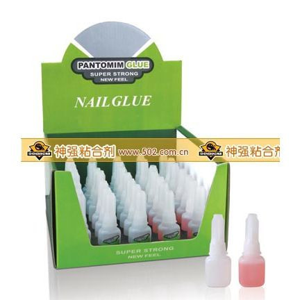 义乌神强 美甲专用指甲胶水10g带毛刷 美甲胶水厂家批发