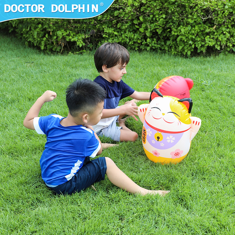 Doctor Dolphin | Vaso inflable para niños pequeño vaso juguete educativo inflable saco de arena Tumbler