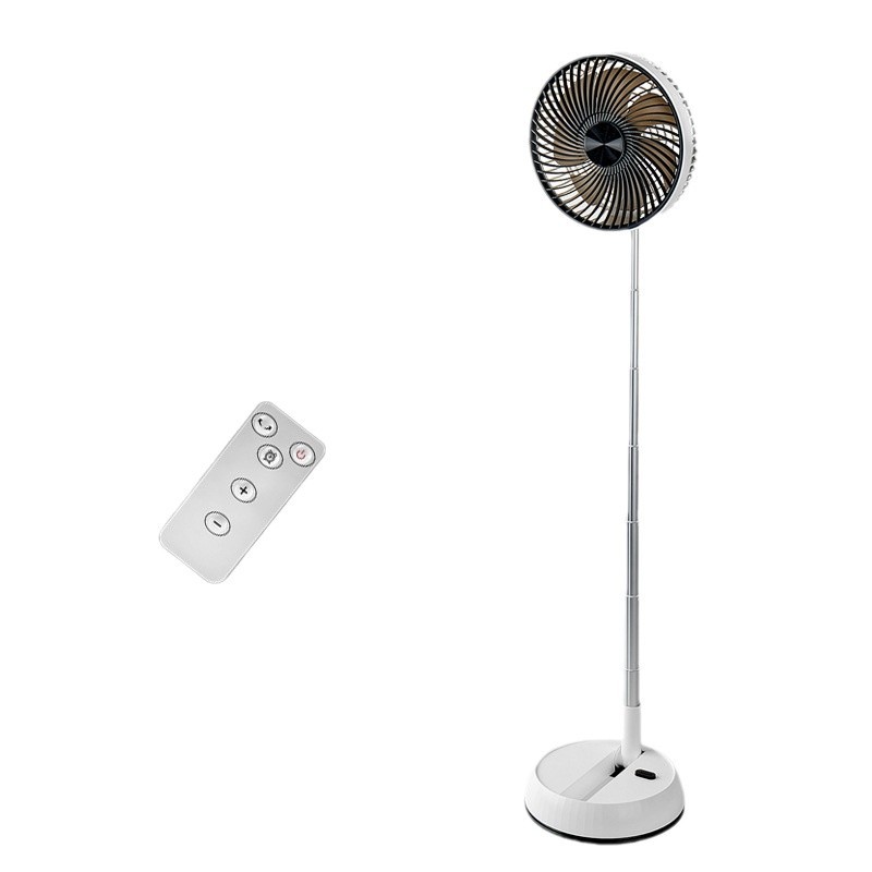 Ventilador telescópico transfronterizo mesa de almacenamiento fácil ventilador de carga mudo de doble uso al aire libre sacudiendo la cabeza de control remoto ventilador portátil