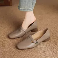 Дышащая обувь из кожи, летние туфли для мамы, мягкая подошва